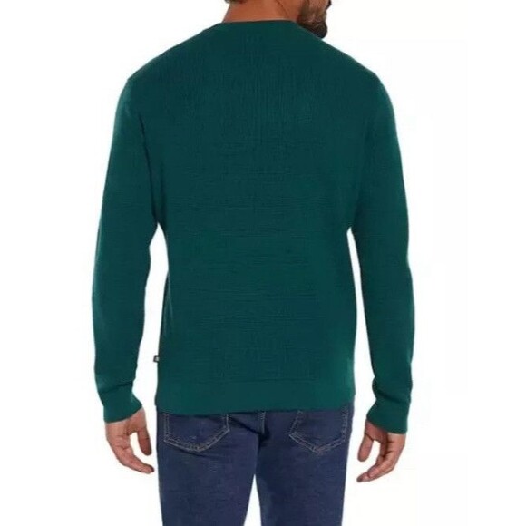 GAP Men's Textured Sweater Size S Small Sea Moss Green Pullover Casual Warm - Picture 2 of 13